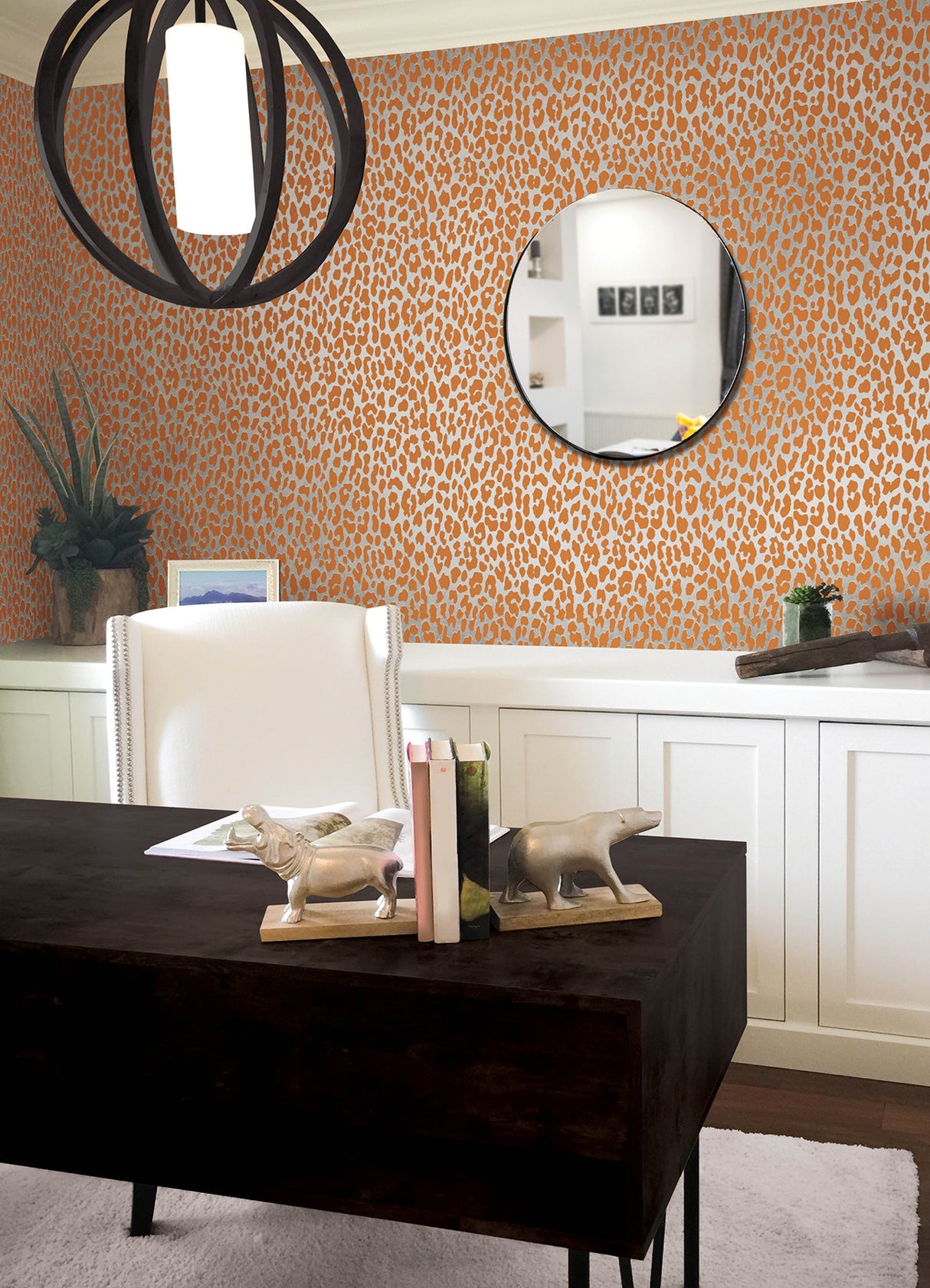 RuPaul RPS6149 RuLeopard l'Orange Peel & Stick Wallpaper