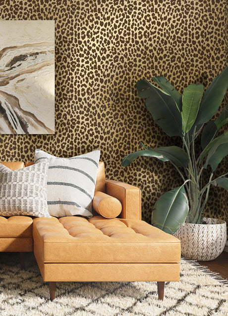 RuPaul RPS6151 RuLeopard Brown Peel & Stick Wallpaper