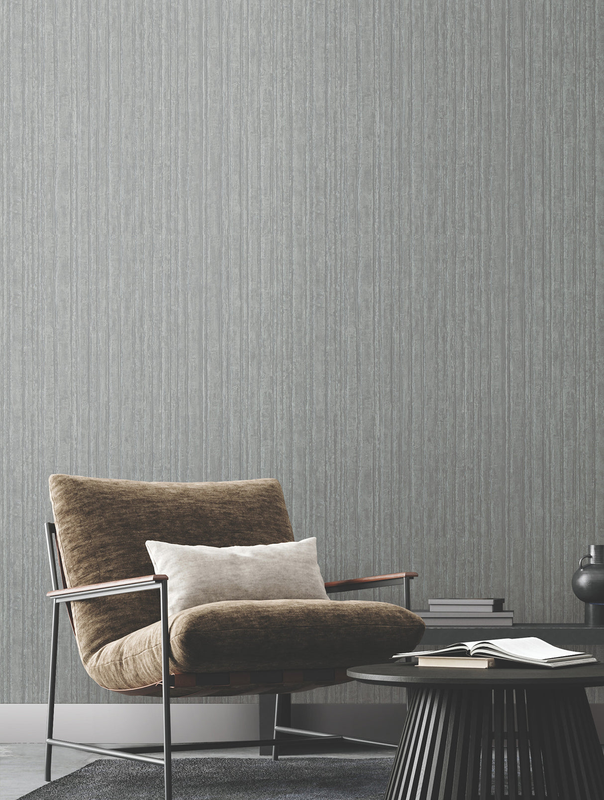 York RRD7606N Vintage Tin Brushed Nickel Wallpaper