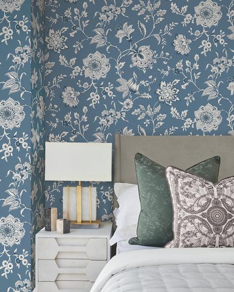 York RT7821 Sutton Blue Wallpaper