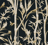 York RT7834 Bambou Toile Black Wallpaper