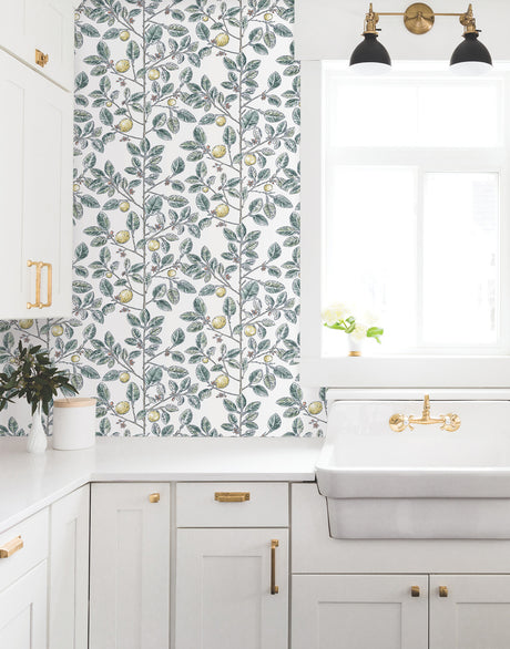 York RT7914 Limoncello Toile Forest Wallpaper