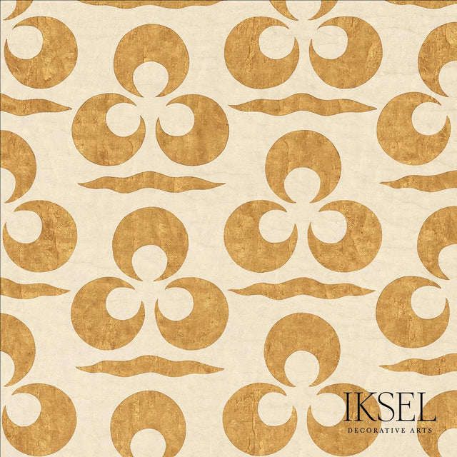 Schumacher RW111CR44 IZNIK CHINTAMANI & CRESCENT in CREAM-GO