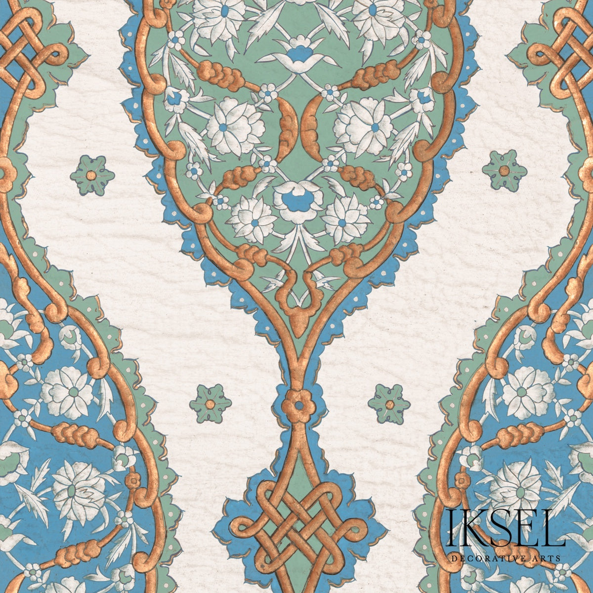 Schumacher RW202CR12-275-S TOPKAPI in BLUE & GREEN Wallpaper