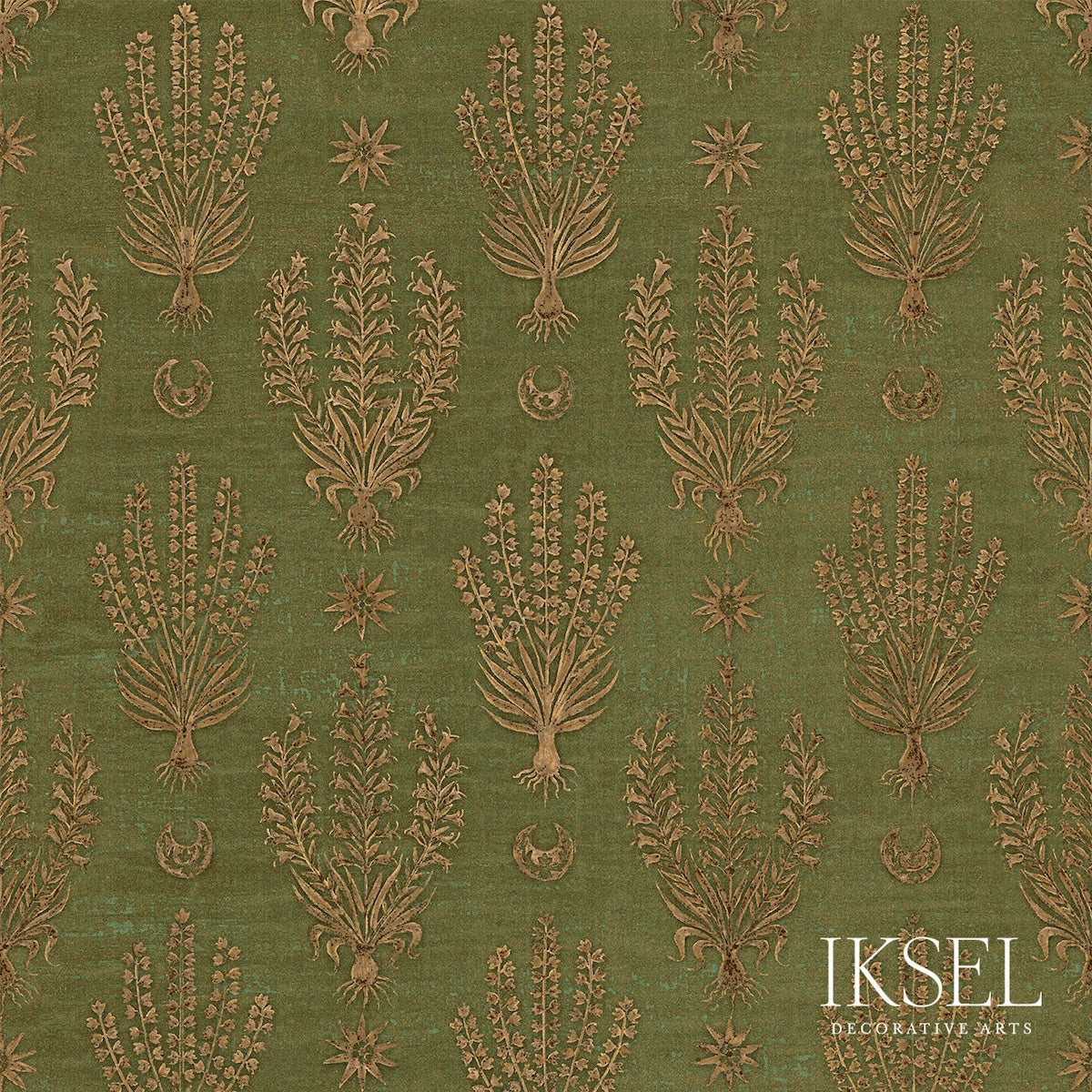 Schumacher RW205CR67 ROXELANE in OREGANO Wallpaper - IKSEL