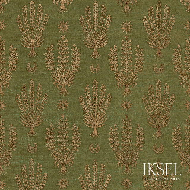 Schumacher RW205CR67 ROXELANE in OREGANO Wallpaper - IKSEL