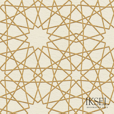 Schumacher RW216CS21 MAMLUK GEOMETRIC in BONE Wallpaper - IK