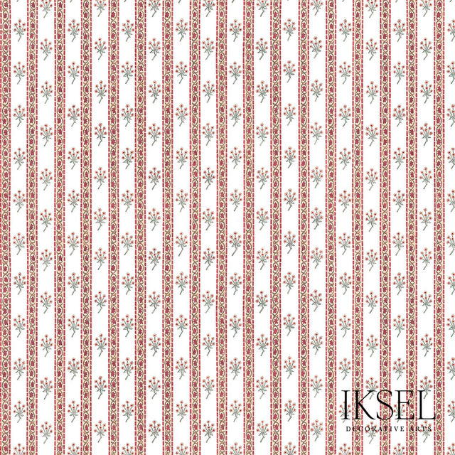 Schumacher RW301CS01-325-N BOUQUET STRIPE in ORIGINAL Wallpa