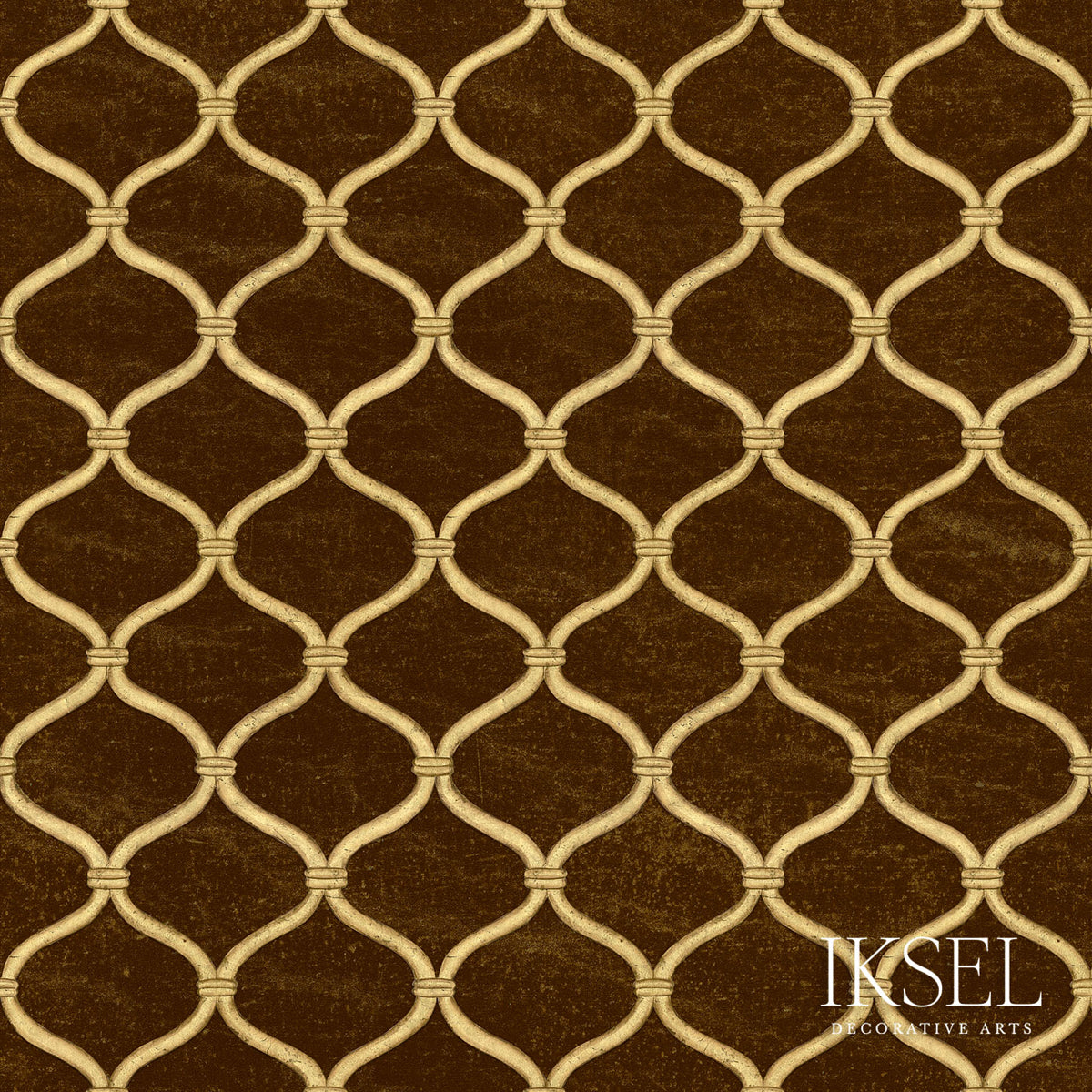 Schumacher RW321CS35 JALI EKA in BROWN Wallpaper - IKSEL