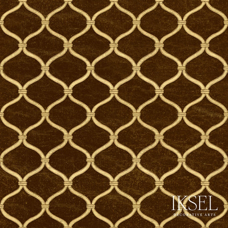 Schumacher RW321CS35 JALI EKA in BROWN Wallpaper - IKSEL
