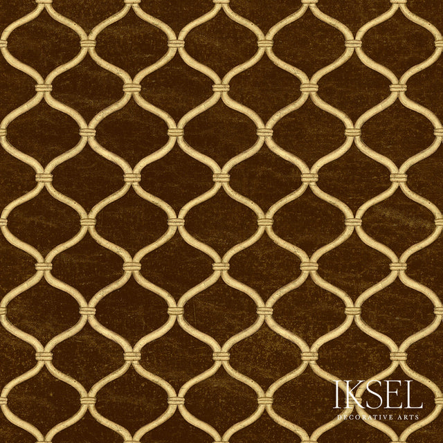 Schumacher RW321CS35 JALI EKA in BROWN Wallpaper - IKSEL
