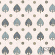 Schumacher RW503CR54-275-N SUZANI SPADES in BLUES Wallpaper 
