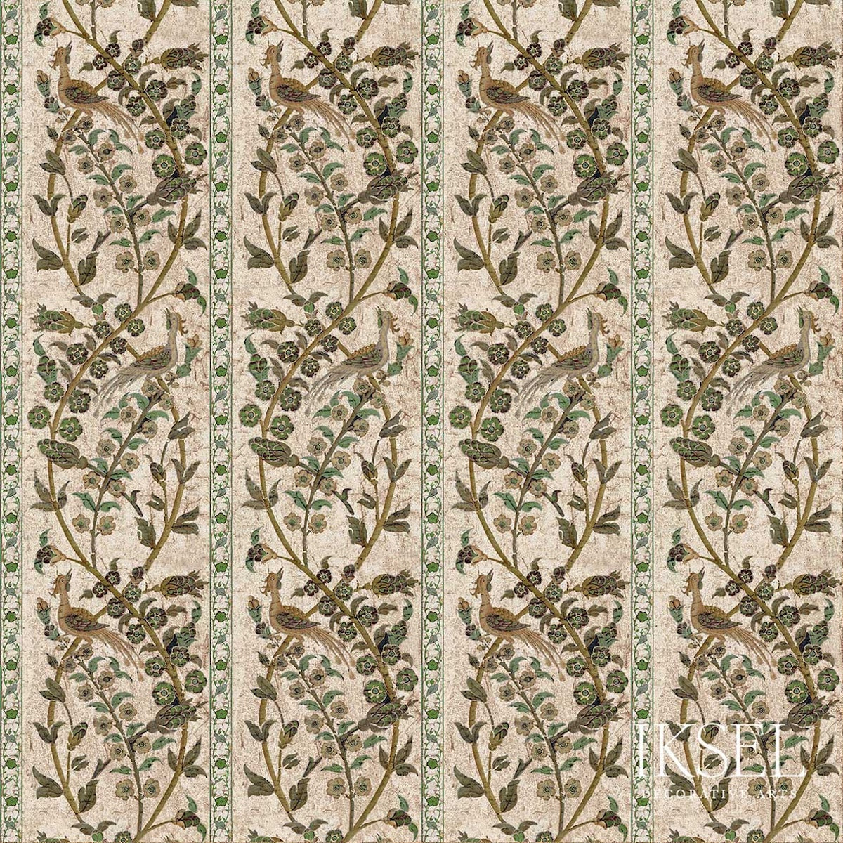 Schumacher RW537CR61-300 ALEPPO STRIPE in GREEN Wallpaper - 