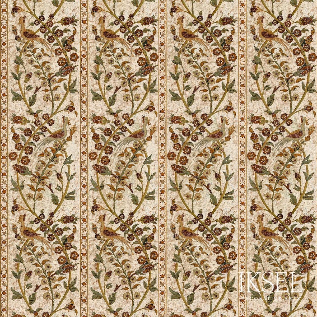 Schumacher RW537CR62-275-S ALEPPO STRIPE in AUTUMN Wallpaper
