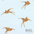 Schumacher RW602CR40-255-N JAPANESE BIRDS in SKY BLUE-GOLD W