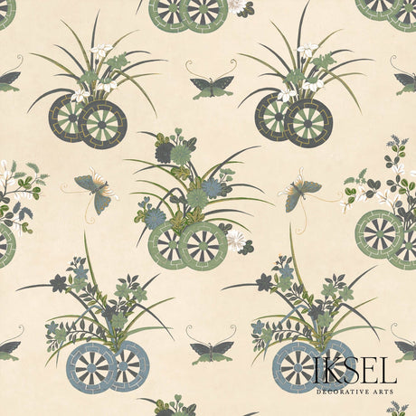 Schumacher RW608CR41-255 JAPANESE CHARIOTS in RICE-GREEN Wal