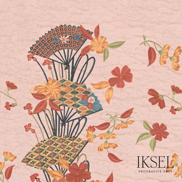 Schumacher RW609CR42-325-S JAPANESE FANS P in ROSE-CORNALINE
