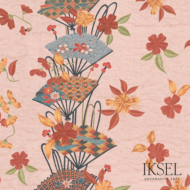 Schumacher RW610CR42-255-N JAPANESE FANS in ROSE-CORNALINE W