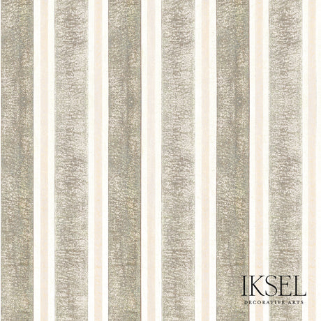 Schumacher RW713CS41-300 KUBILAI'S STRIPE in BEIGE Wallpaper