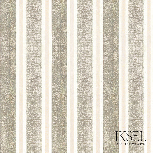 Schumacher RW713CS41-375-N KUBILAI'S STRIPE in BEIGE Wallpap