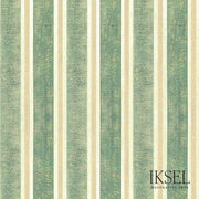 Schumacher RW713CS42-325-S KUBILAI'S STRIPE in GREEN Wallpap