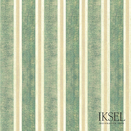 Schumacher RW713CS42-300-N KUBILAI'S STRIPE in GREEN Wallpap