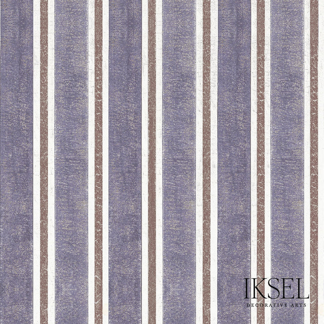 Schumacher RW713CS73 KUBILAI'S STRIPE in MAUVE Wallpaper - I