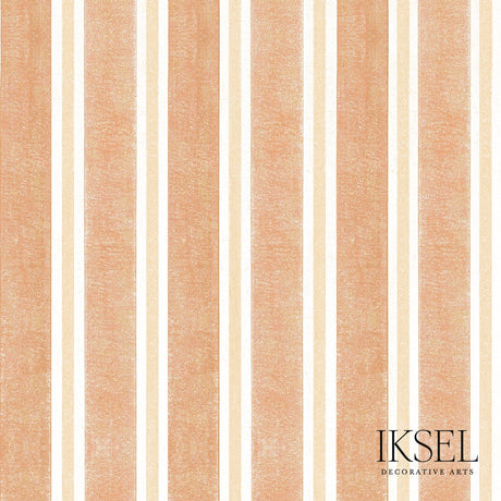 Schumacher RW713CS76-325-S KUBILAI'S STRIPE in TERRACOTTA Wa