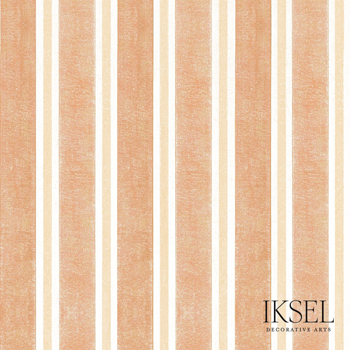 Schumacher RW713CS76-300 KUBILAI'S STRIPE in TERRACOTTA Wall