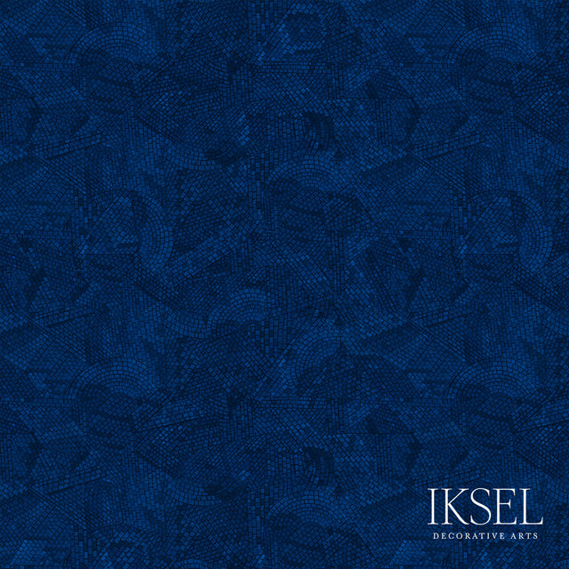 Schumacher RW802CR70 PALACE MOSAIC in MIDNIGHT Wallpaper - I