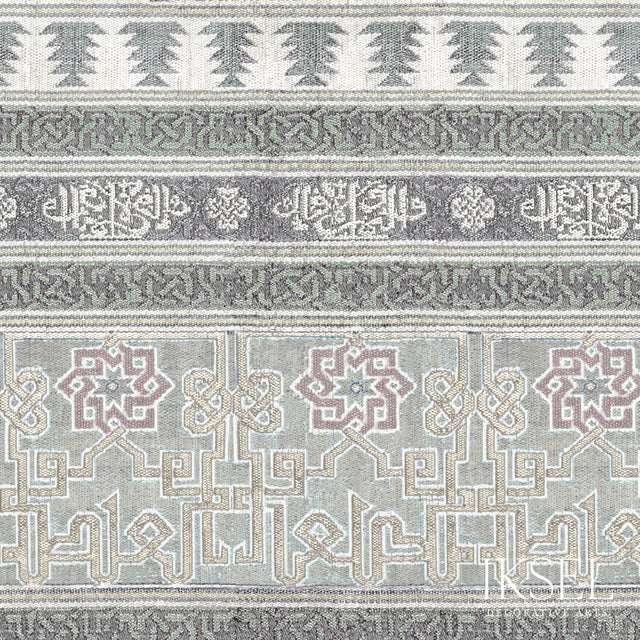 Schumacher RW906CR59-325 ALCAZAR BAYADERE in GREY Wallpaper 