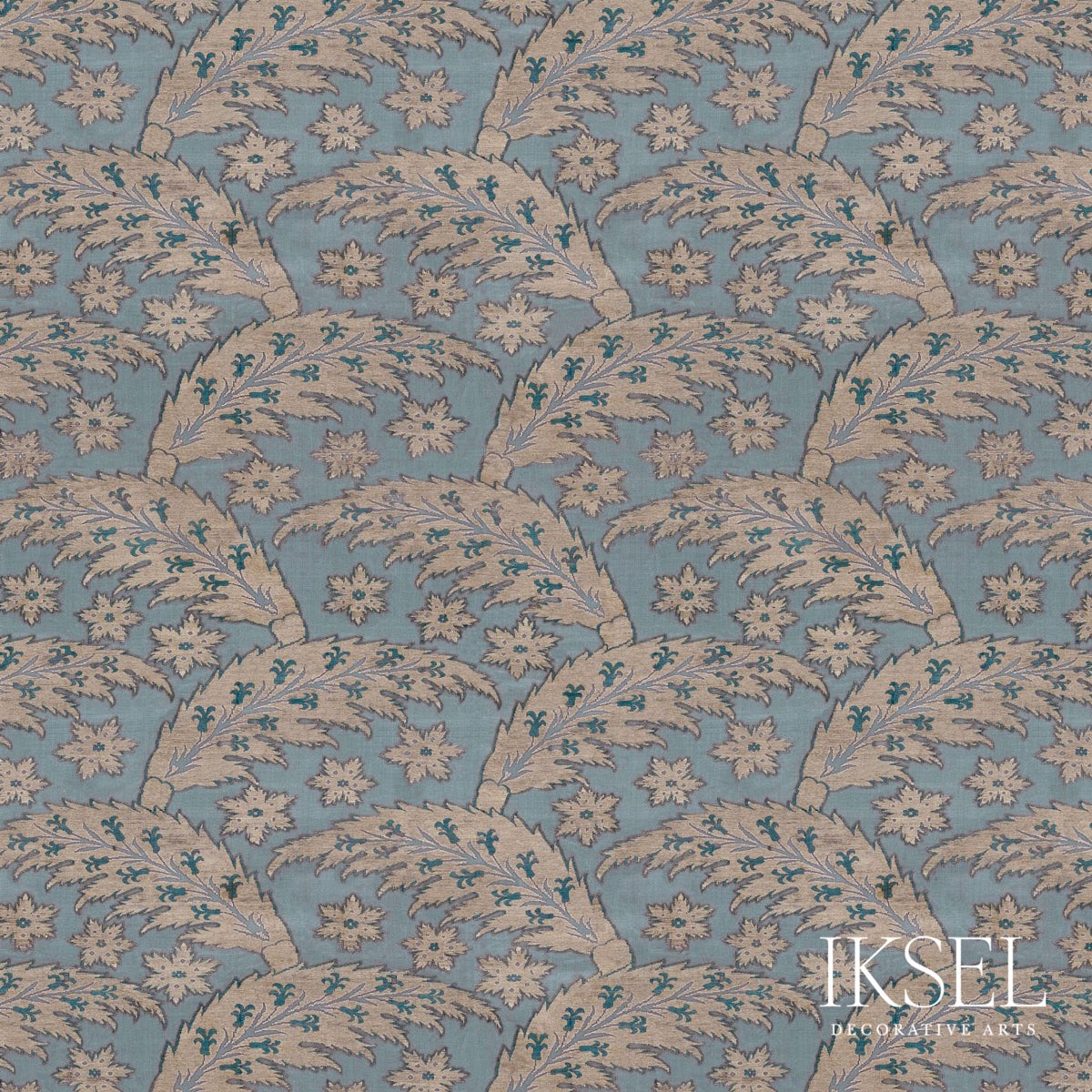 Schumacher RW917CR51-255 SAZ LEAVES in NATTIER Wallpaper - I