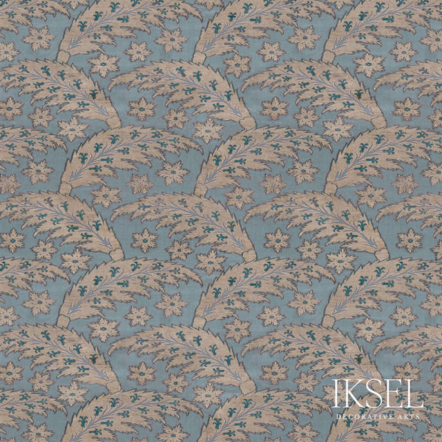 Schumacher RW917CR51-255 SAZ LEAVES in NATTIER Wallpaper - I