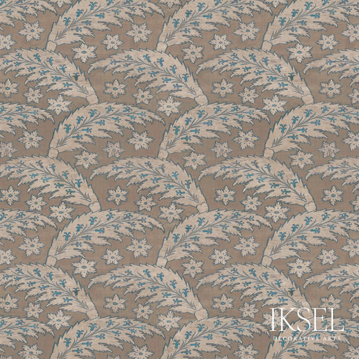 Schumacher RW917CR56-375-S SAZ LEAVES in TAWNY Wallpaper - I