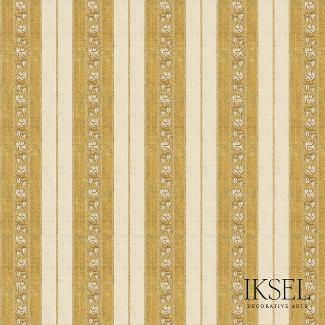 Schumacher RW929CR71-375-S SAFAVID WIDE STRIPE in GOLD Wallp