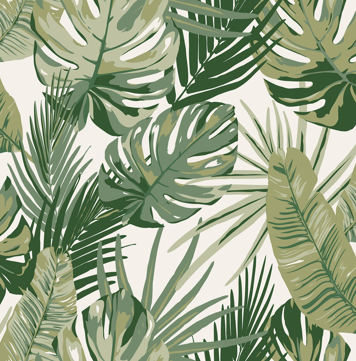 Rachel Zoe RZS4520 Green Palmero Peel & Stick Wallpaper