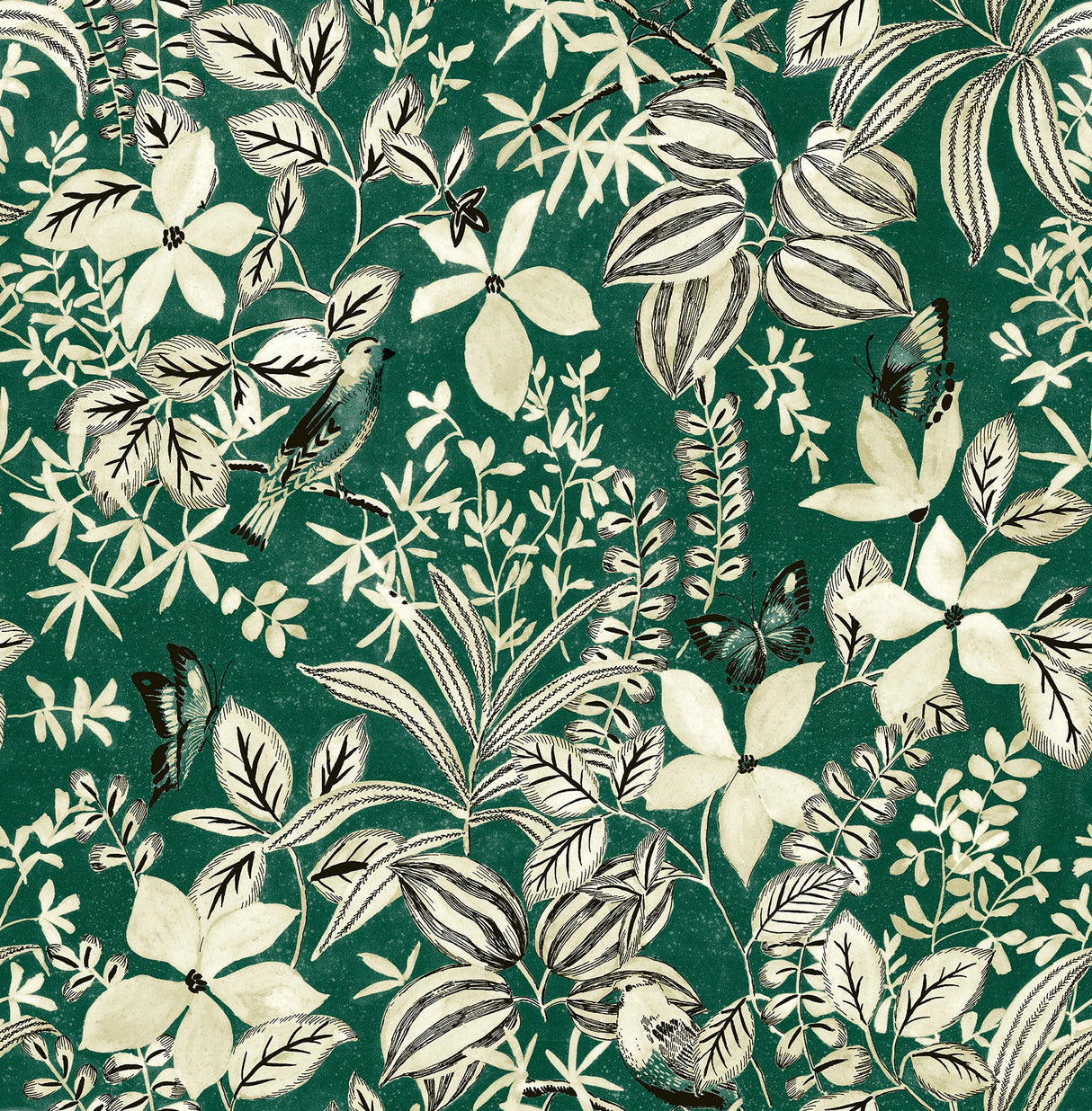 Rachel Zoe RZS4523 Green Willa Peel & Stick Wallpaper