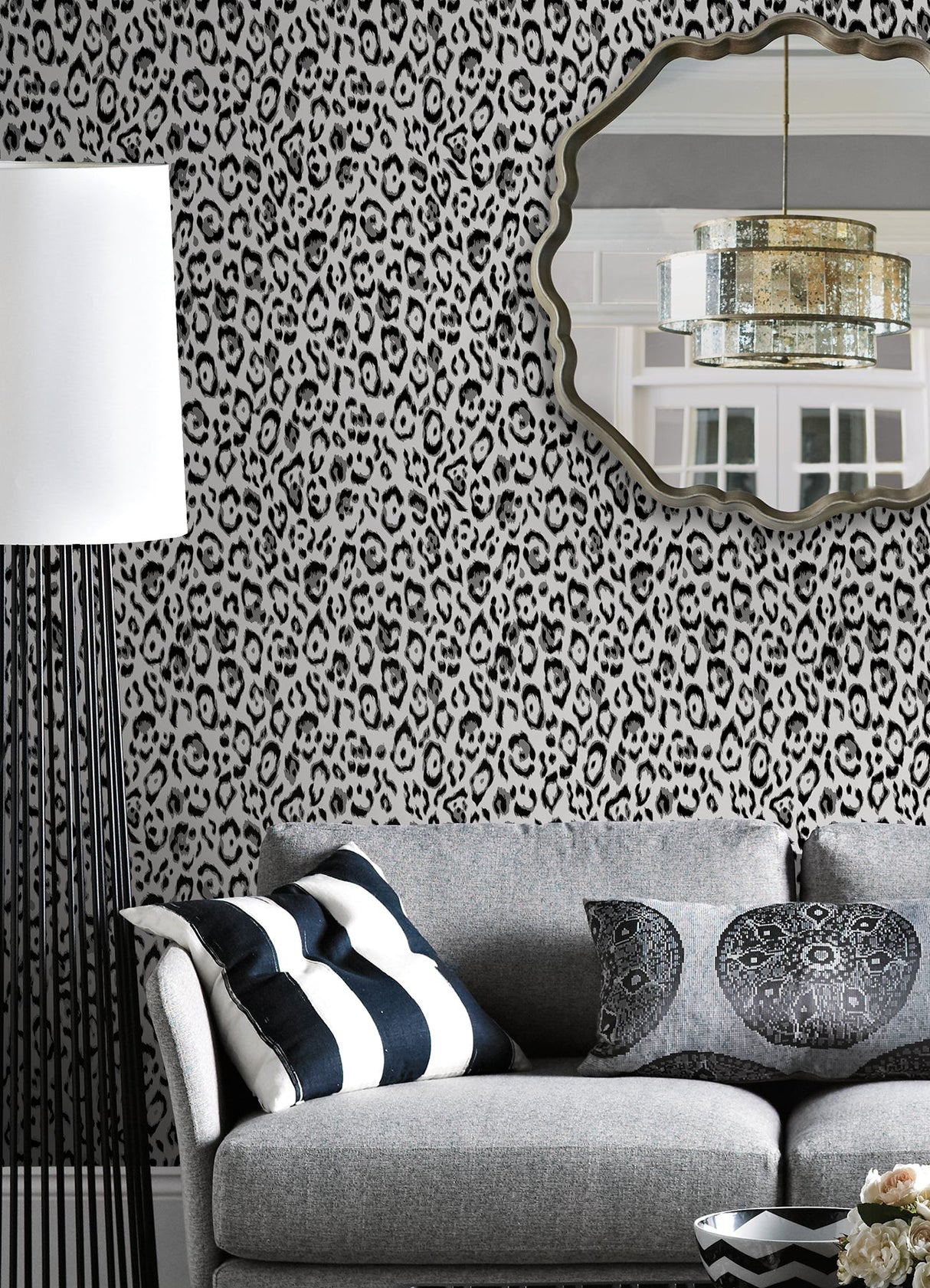 Rachel Zoe RZS4534 Black Marlowe Peel & Stick Wallpaper