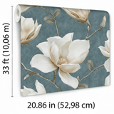 Veer Decor Grand Magnolia Bue Wallpaper VRVZ201-92