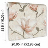 Veer Decor Grand Magnolia Orange Wallpaper VRVZ205-92