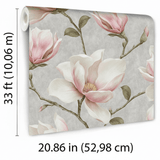 Veer Decor Grand Magnolia Grey Wallpaper VRVZ209-92