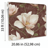 Veer Decor Grand Magnolia Red Wallpaper VRVZ210-92