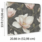 Veer Decor Grand Magnolia Black Wallpaper VRVZ219-92