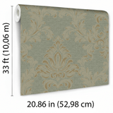 Veer Decor Venezia Damask Green Wallpaper VRVZ904-91