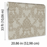 Veer Decor Venezia Damask Beige Wallpaper VRVZ907-91