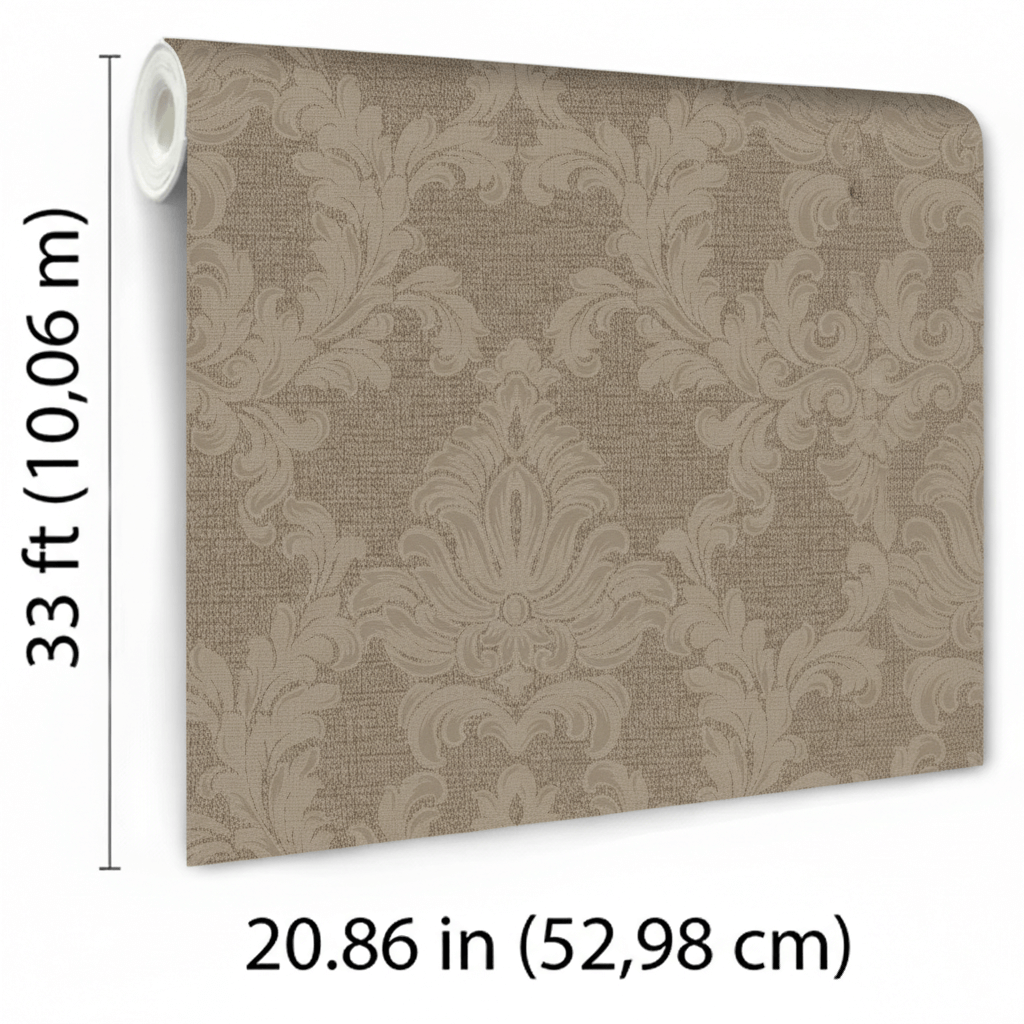 Veer Decor Venezia Damask Taupe Wallpaper VRVZ908-91