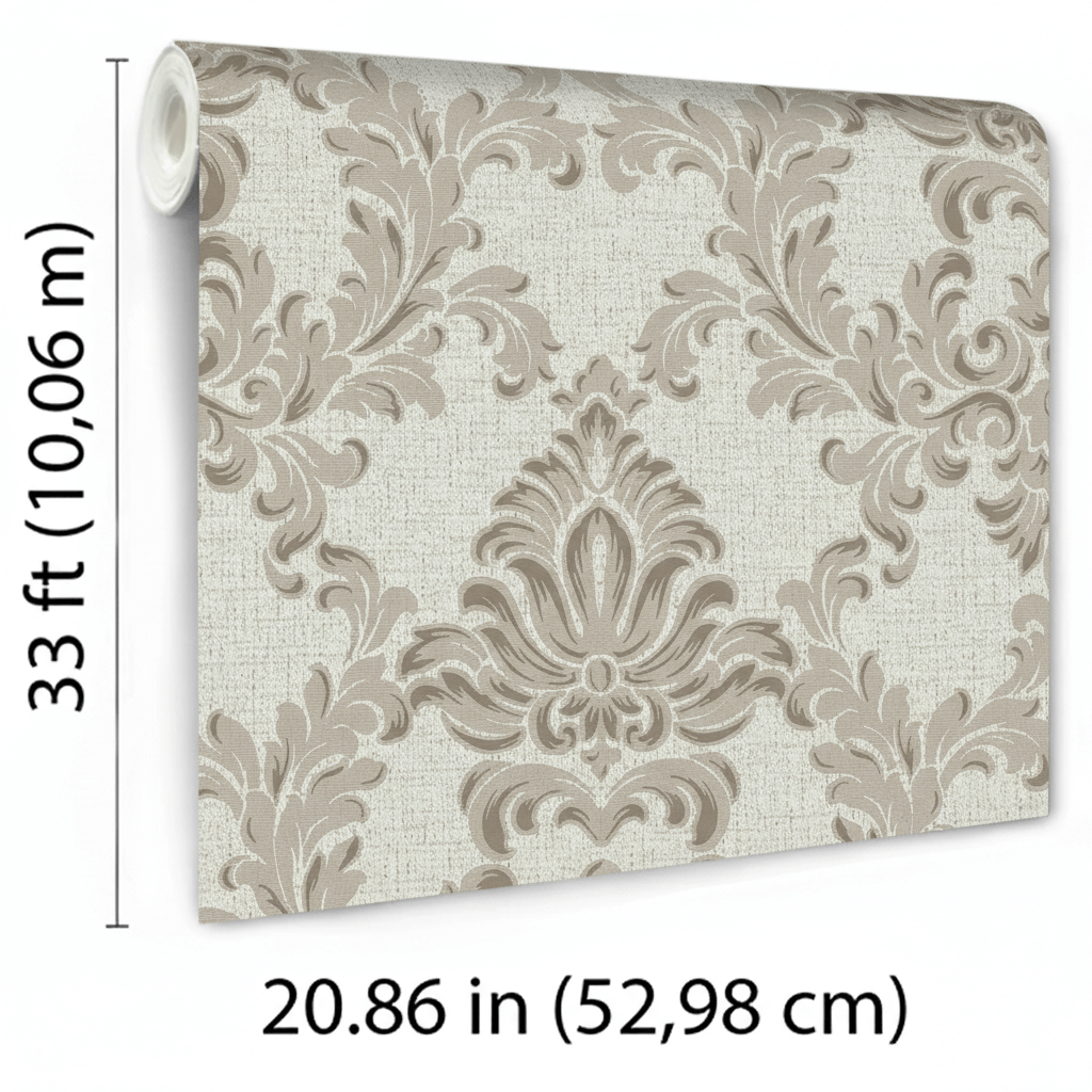 Veer Decor Venezia Damask Grey Wallpaper VRVZ909-91