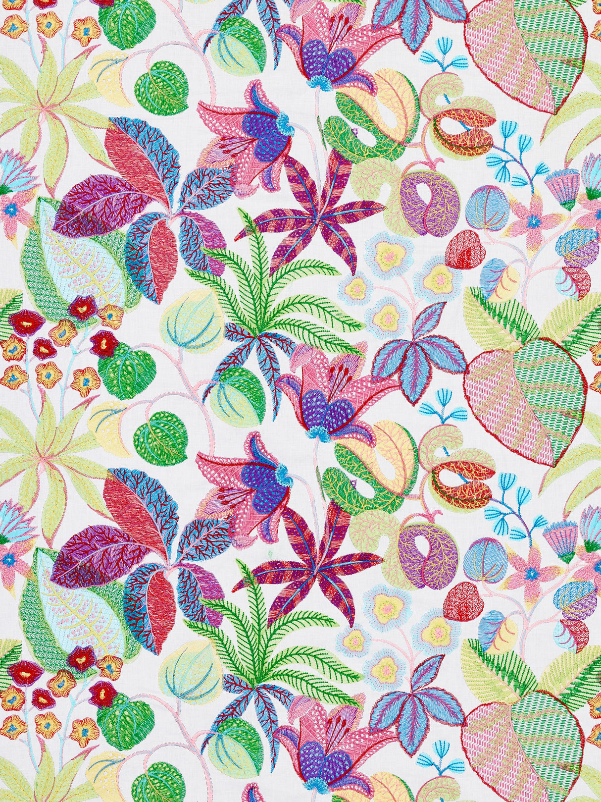 Scalamandre S7 00015400 BOUQUET GREENHOUSE Fabric - Eade's Wallpaper