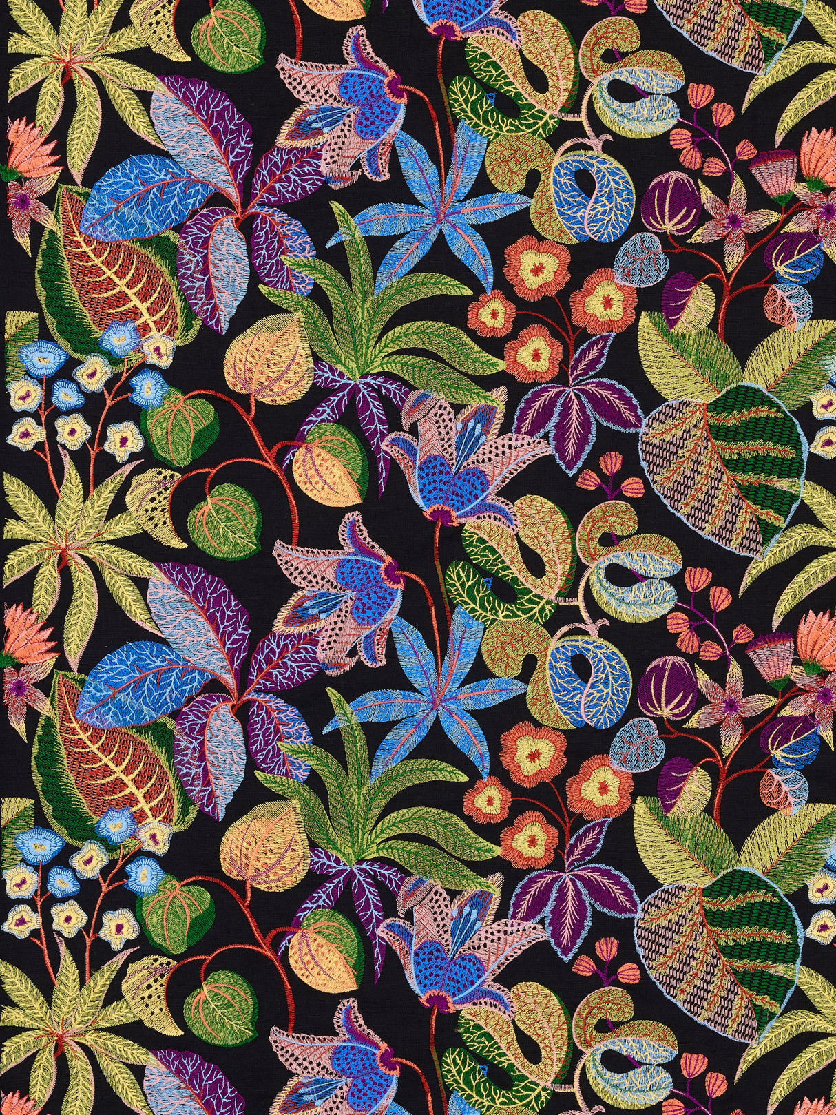 Scalamandre S7 00035400 NIGHT SHADE GREENHOUSE Fabric - Eade's Wallpaper