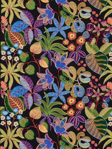 Scalamandre S7 00035400 NIGHT SHADE GREENHOUSE Fabric - Eade's Wallpaper